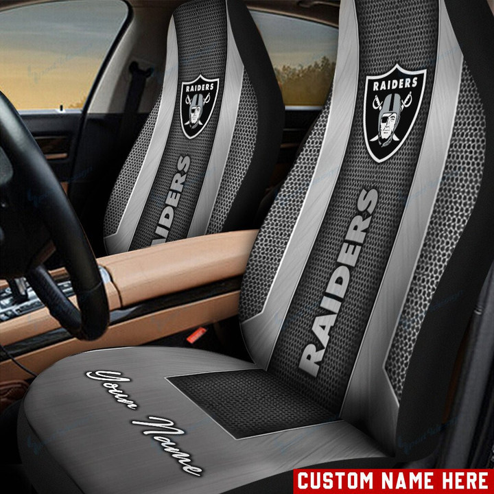 Las Vegas Raiders Personalized Car Seat Covers BG10