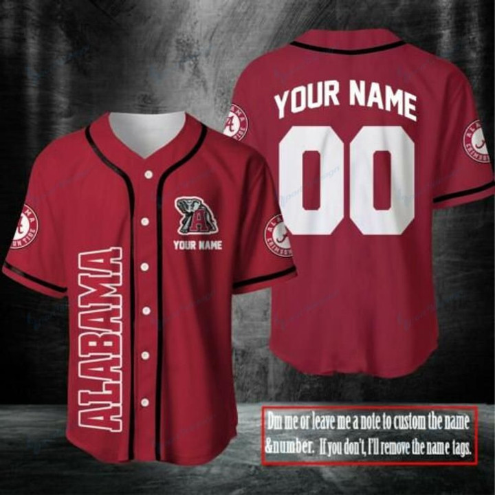 Alabama Crimson Tide Personalized Baseball Jersey Shirt 215