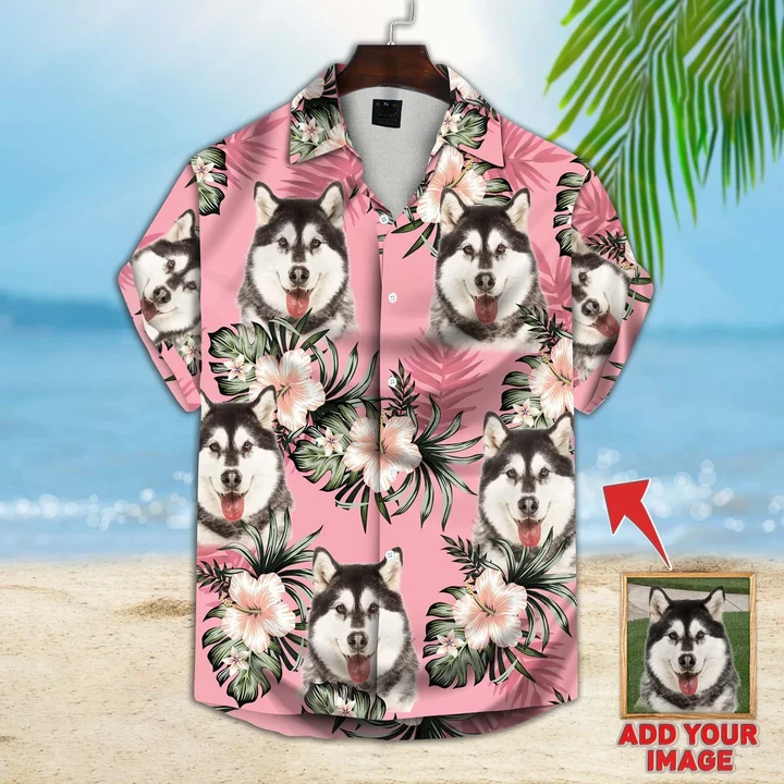 Custom Leaves & Flowers Pattern Short-Sleeve Hawaiian Shirt TSM26620