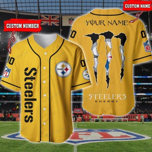 Pittsburgh Steelers Personalized Baseball Jersey BG174