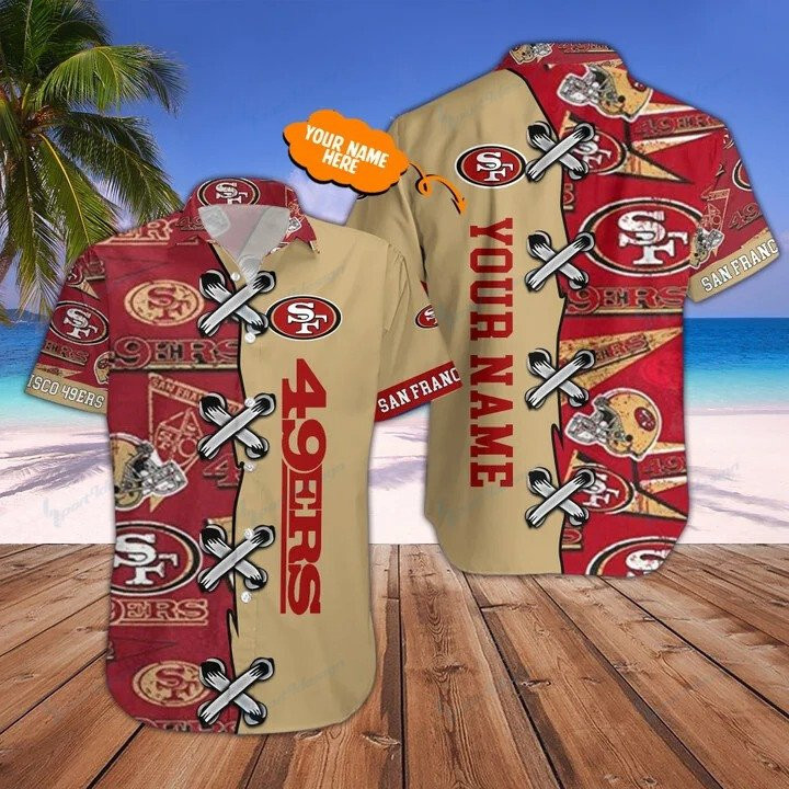 San Francisco 49ers Personalized Hawaii Shirt & Shorts BG193