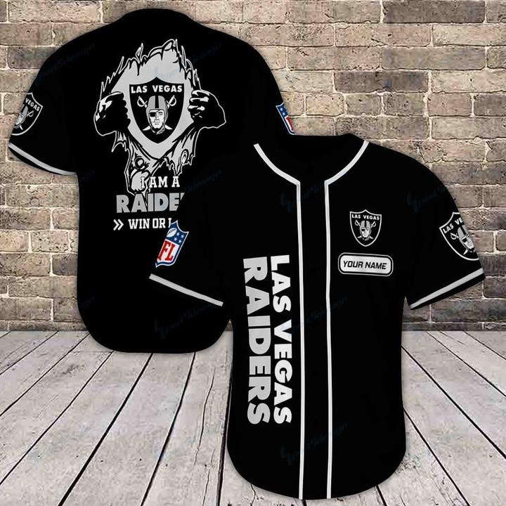 Las Vegas Raiders Personalized Baseball Jersey 392