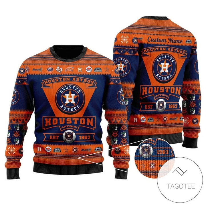 PERSONALIZED Houston Astros SWEATER 100% WOOL HT9201