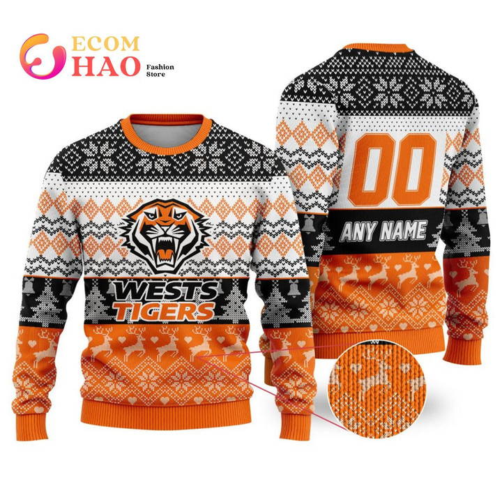 Wests Tigers PERSONALIZED Special Ugly Christmas Sweater TG26899