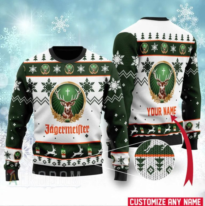 Personalized Jagermeister Christmas Ugly Sweater JG4319