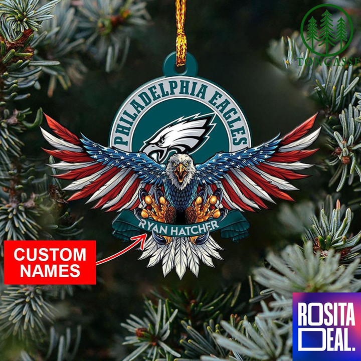 NFL Philadelphia Eagles Christmas American US Eagle Ornament