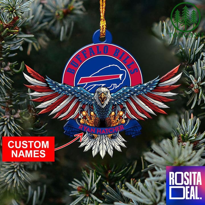 NFL Buffalo Bills Christmas American US Eagle Ornament