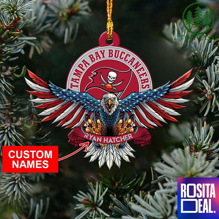 NFL Tampa Bay Buccaneers Christmas American US Eagle Ornament