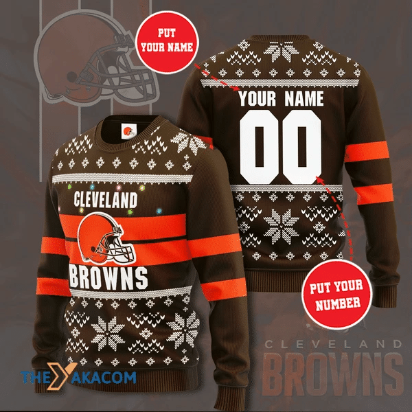 PERSONALIZED Browns UGLY CHRISTMAS SWEATER BR5600