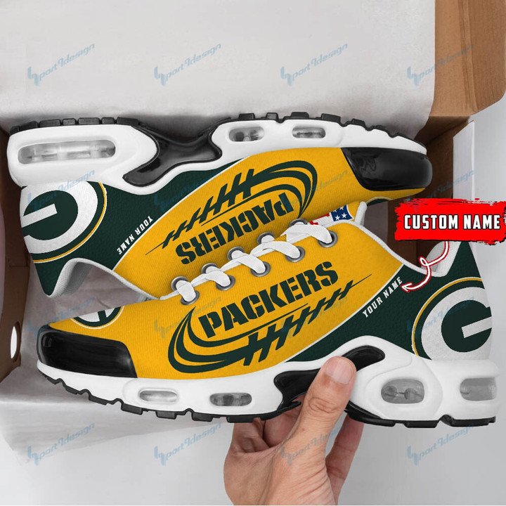 Green Bay Packers Personalized Plus T-N Youth Sneakers BG12