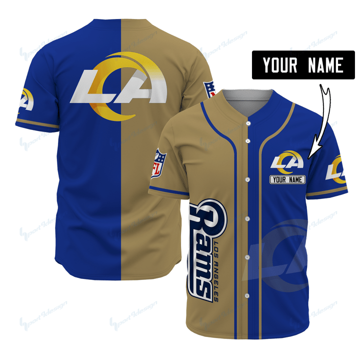 Los Angeles Rams Personalized Baseball Jersey 498