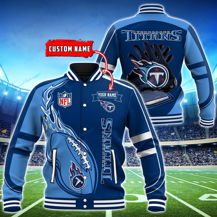 Tennessee Titans Personalized Baseball Jacket BG31