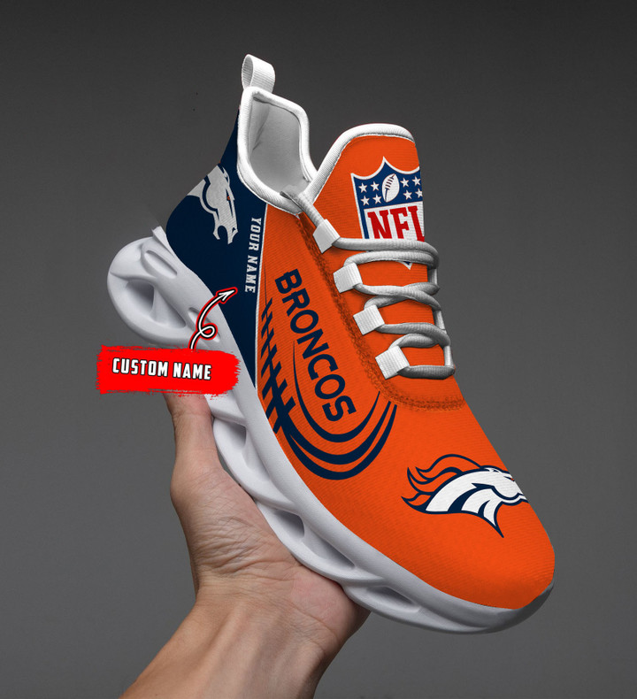 Custom Name – Denver Broncos -PERSONALIZED MAX SOUL SHOES