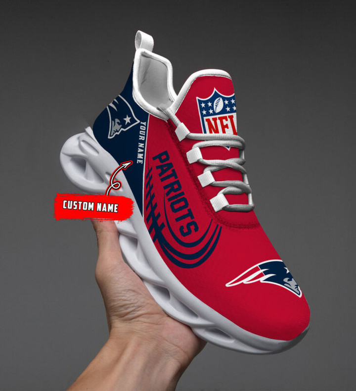 Custom Name – New England Patriots -PERSONALIZED MAX SOUL SHOES