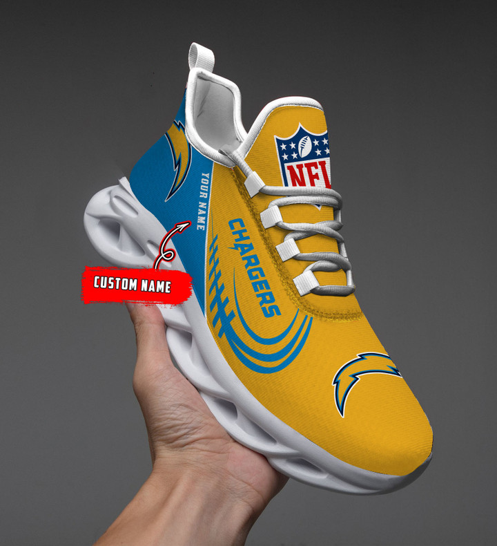 Custom Name – Los Angeles Chargers -PERSONALIZED MAX SOUL SHOES