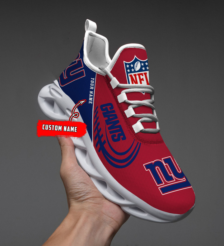 Custom Name – New York Giants -PERSONALIZED MAX SOUL SHOES
