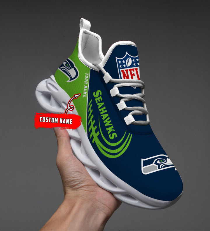 Custom Name – Seattle Seahawks -PERSONALIZED MAX SOUL SHOES