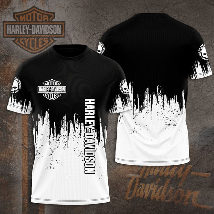 Harley Davidson Skull T-Shirt Design 3D Full Printed Sizes S - 5XL - M101754