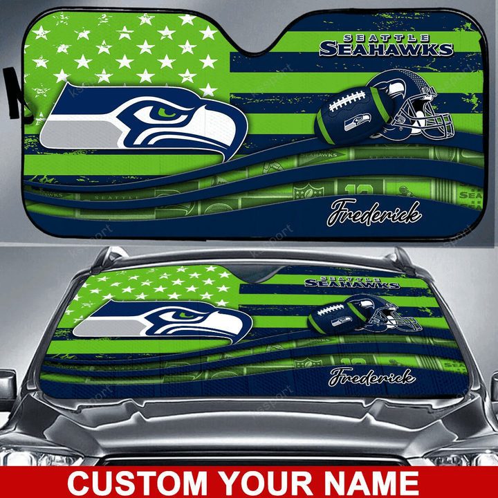 Seattle Seahawks Personalized Auto Sun Shade BG27