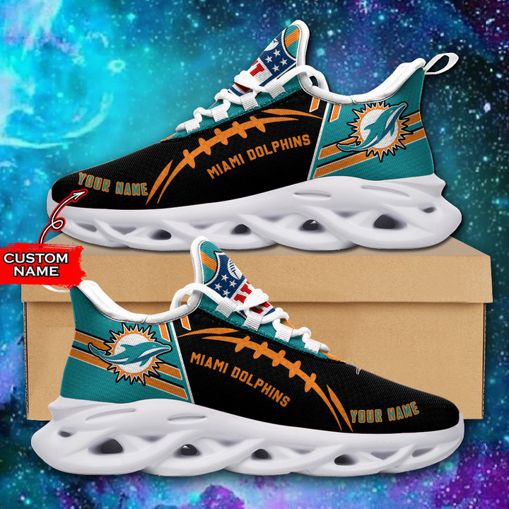 Miami Dolphins Personalized Yezy Running Sneakers SPD738