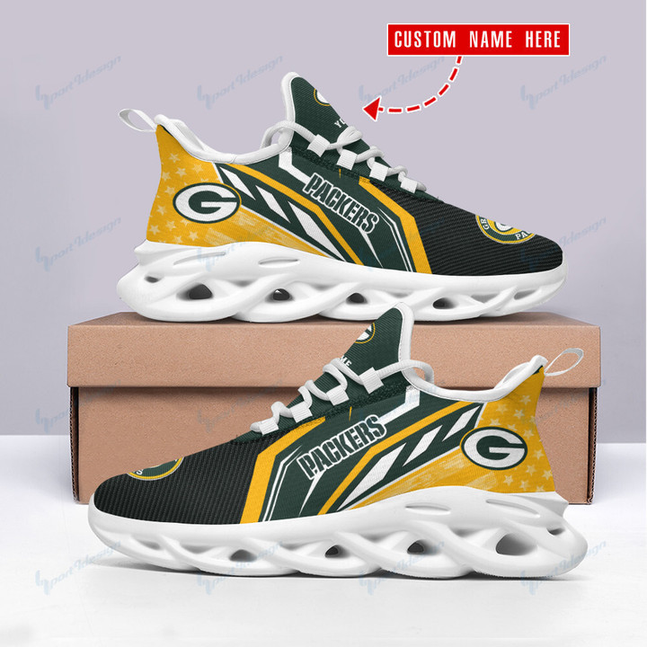Green Bay Packers Personalized Yezy Running Sneakers SPD119
