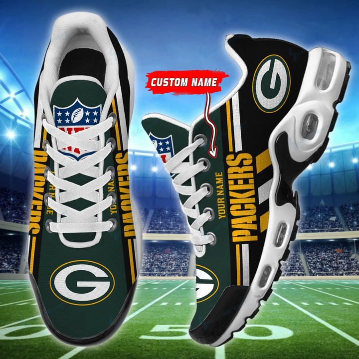 Green Bay Packers Personalized Plus T-N Youth Sneakers BG59