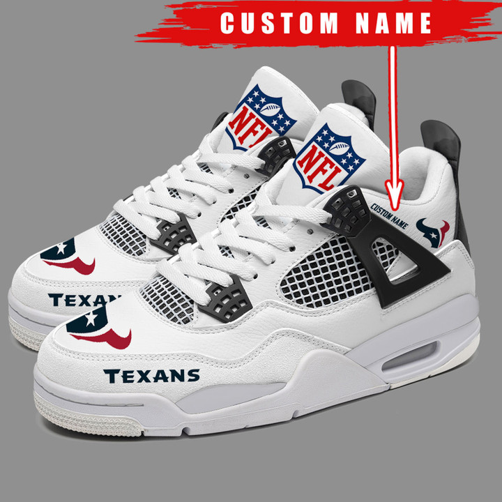 Houston Texans Personalized AJ4 Sneaker BG284