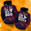 Boo And Witch - Couple Hoodie
