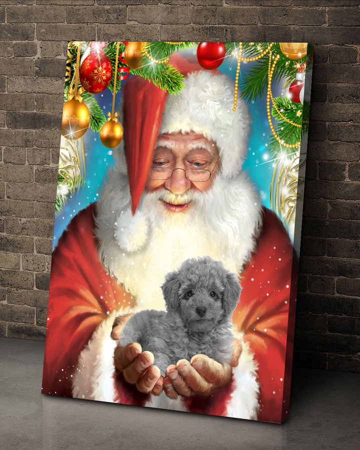 Poodle - Amazing gift from Santa Canvas