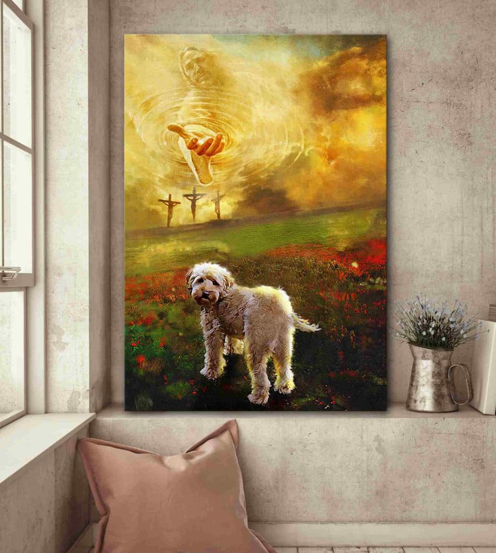 Jesus and Poodle - To the beautiful world Canvas