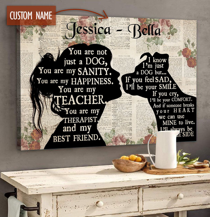 Pit bull - Always be by your side Custom Canvas