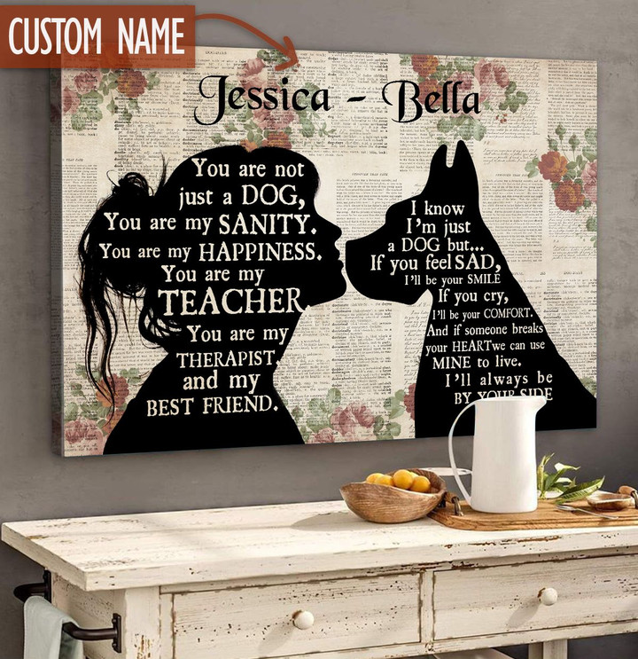 Great Dane - Always be by your side Custom Canvas