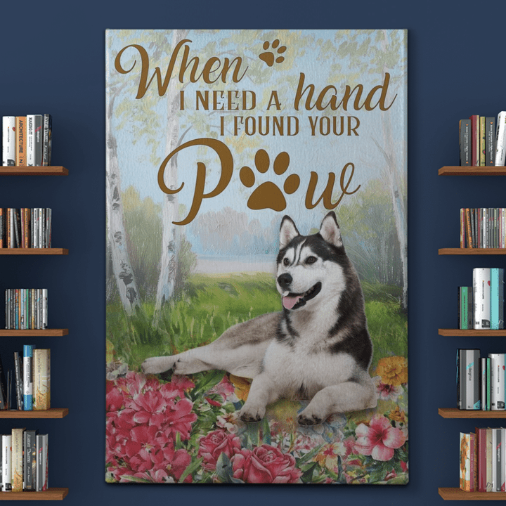 Husky - I found your paw Canvas