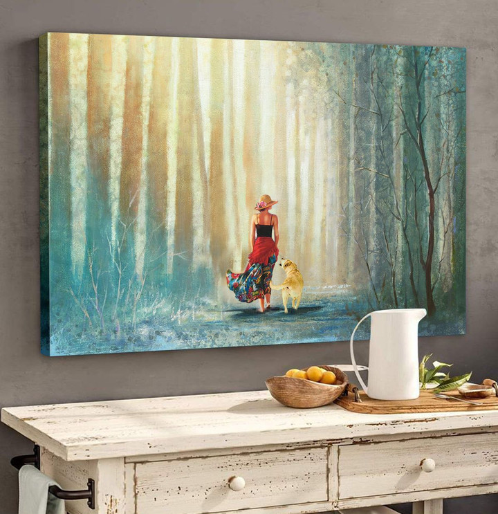 Golden Retriever - Into the forest Canvas