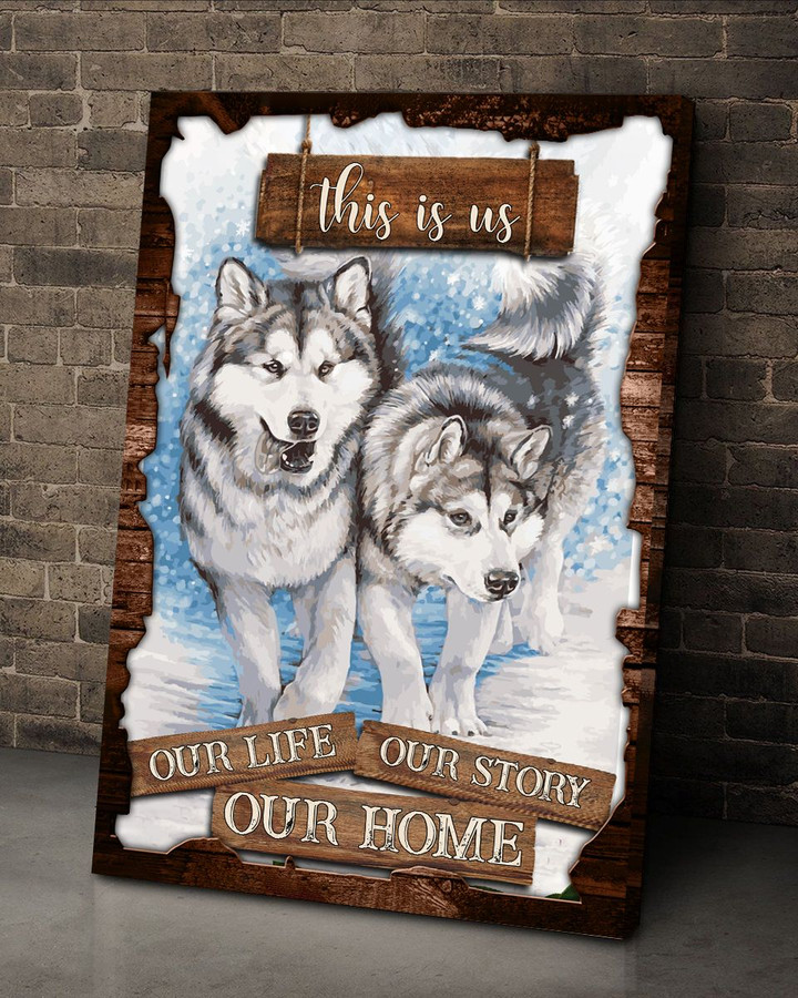 Siberian Husky - This is us Canvas