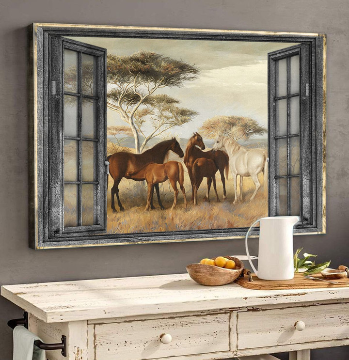 Horse - Through the windows Canvas