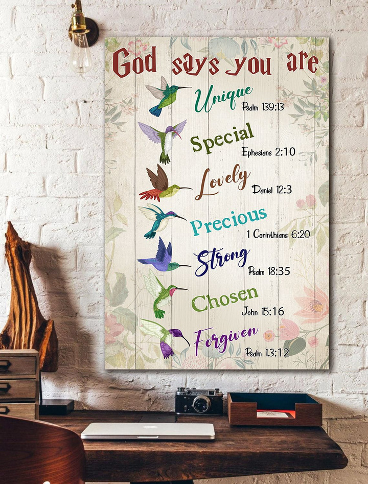 Hummingbird - God says you are precious Canvas