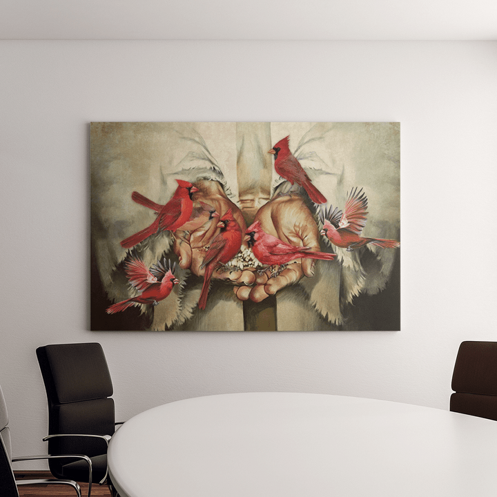 Cardinal in God's hands Canvas