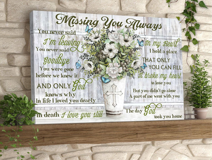 To husband in heaven - Missing you always Canvas
