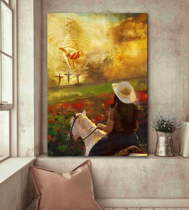 Jesus and horse - To the beautiful world Canvas