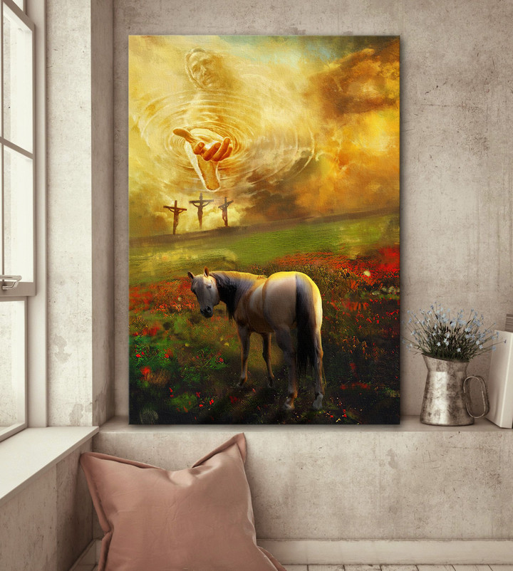 Jesus and horse- To the beautiful world Canvas