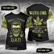 Weed Skull Dopest Dad Camouflage 3D All Over Printed Shirt, Sweatshirt, Hoodie, Bomber Jacket Size S - 5XL