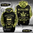 Weed Skull Dopest Dad Camouflage 3D All Over Printed Shirt, Sweatshirt, Hoodie, Bomber Jacket Size S - 5XL