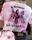 Breast Cancer Awareness Horse  In October We Wear Pink 3D All Over Printed Shirt, Sweatshirt, Hoodie, Bomber Jacket Size S - 5XL