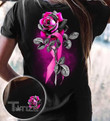 Breast Cancer Awareness Rose Two Sided Graphic Unisex T Shirt, Sweatshirt, Hoodie Size S - 5XL