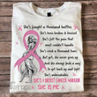 Breast Cancer Awareness She's A Warrior Graphic Unisex T Shirt, Sweatshirt, Hoodie Size S - 5XL