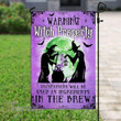 Halloween Witch Warning Witch Property Garden Flag, House Flag