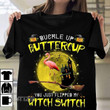 Halloween Flamingo Buckle Up Butter Cup You Just Flipped My Witch Switch Graphic Unisex T Shirt, Sweatshirt, Hoodie Size S - 5XL