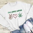 Peace Love Weed Christmas Graphic Unisex T Shirt, Sweatshirt, Hoodie Size S - 5XL