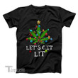 Let's Get Lit Christmas Marijuana Cannabis Weed Ugly Graphic Unisex T Shirt, Sweatshirt, Hoodie Size S - 5XL